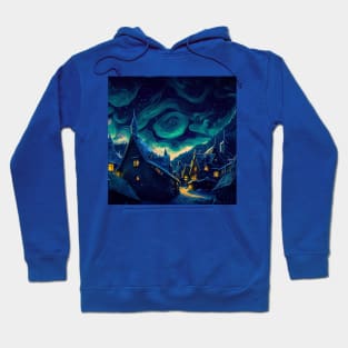 Starry Night Over Hogsmeade Village Hoodie